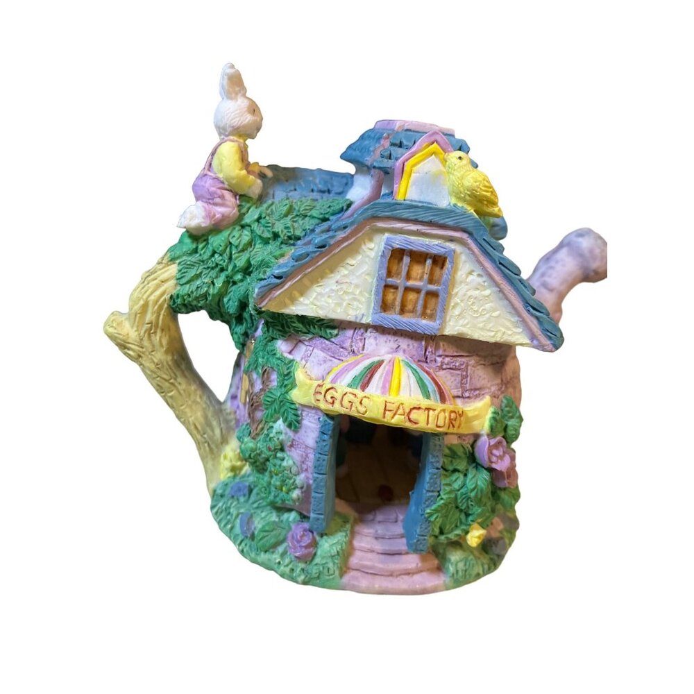 Decorative Easter Village Teapot Shaped House - Picture 2 of 14
